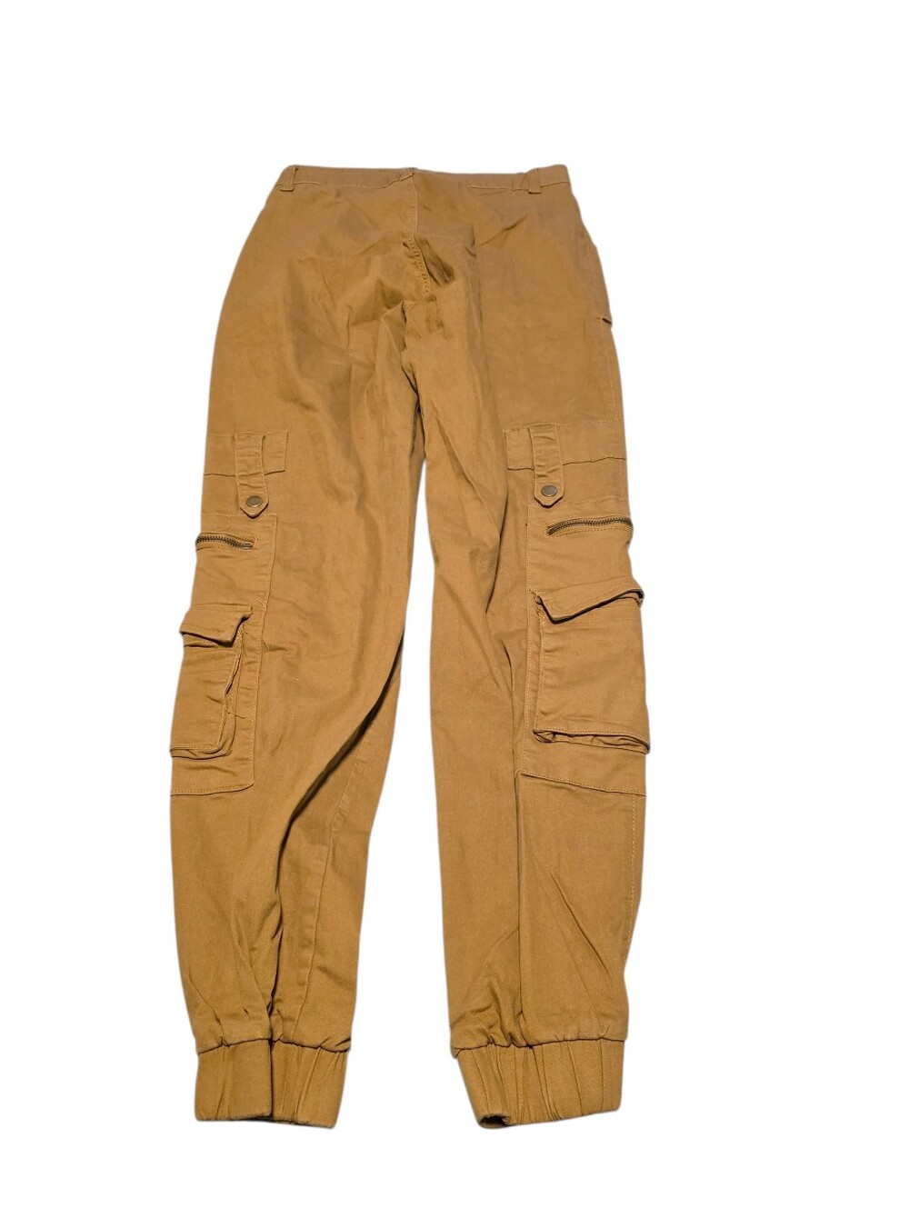 American Bazi Camel Toned Y2k Khaki Cargo Joggers Size Small EUC - Picture 3 of 8